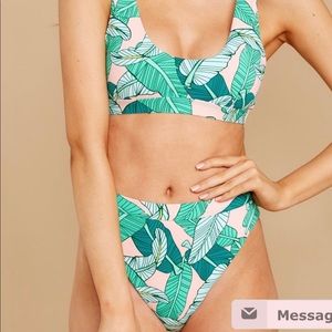 NWT Palm Bathing Suit Set